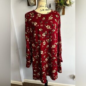 Love Richie  midi tunic dress floral print fully lined romantic whimsical Prarie